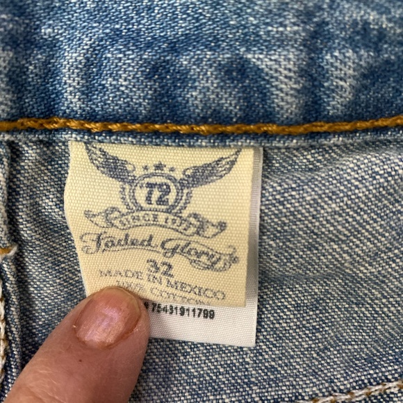 FADED GLORY BLUE JEAN SHORTS 32 - Picture 4 of 5